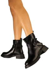 Ghete Piele Naturala ZP04 Black  - Lulu