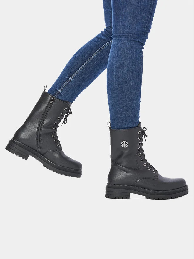 Ghete Piele Naturala Rieker Y3115-00 Black