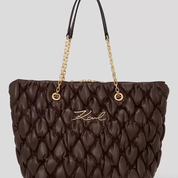Geanta Signature Kuilt Chocolate - Karl Lagerfeld