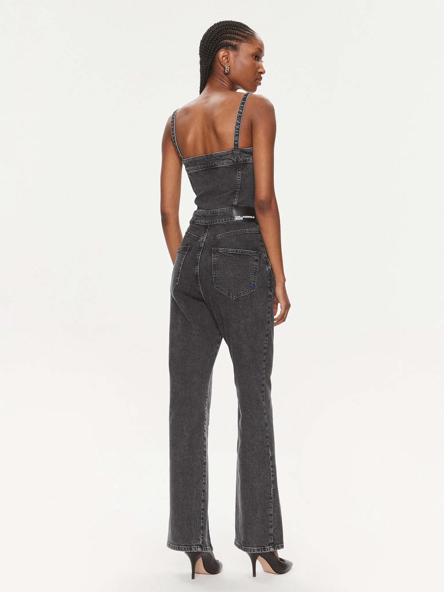 Salopeta Denim Washed Grey Jumpsuit - Karl Lagerfeld