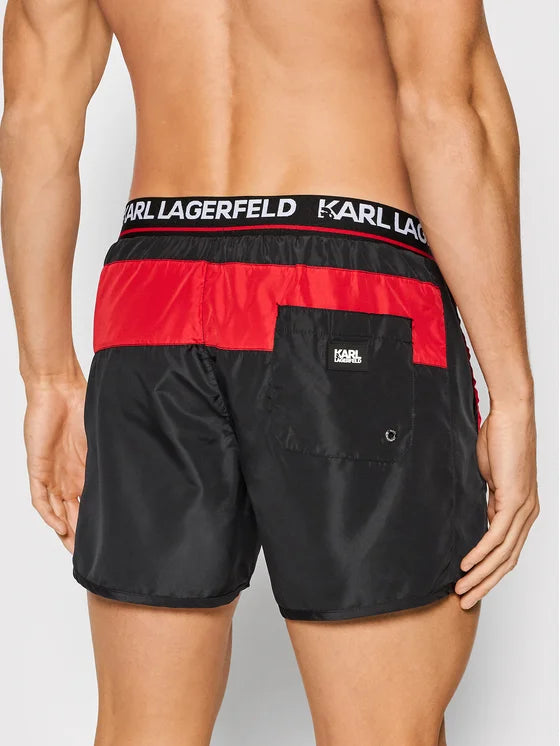 Șort De Baie Black-Red - Karl Lagerfeld