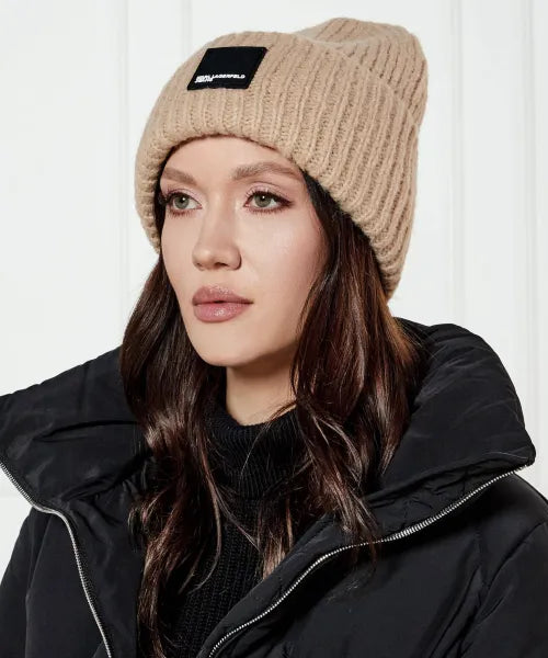 Căciulă Karl Lagerfeld Box Logo Irish Cream