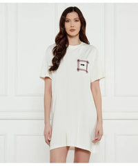 Camasa Noapte Ikon T-shirt Dress Cream - Karl Lagerfeld
