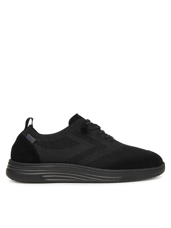LIU JO Men Riva 09 Sneaker Knit Cow Suede Black