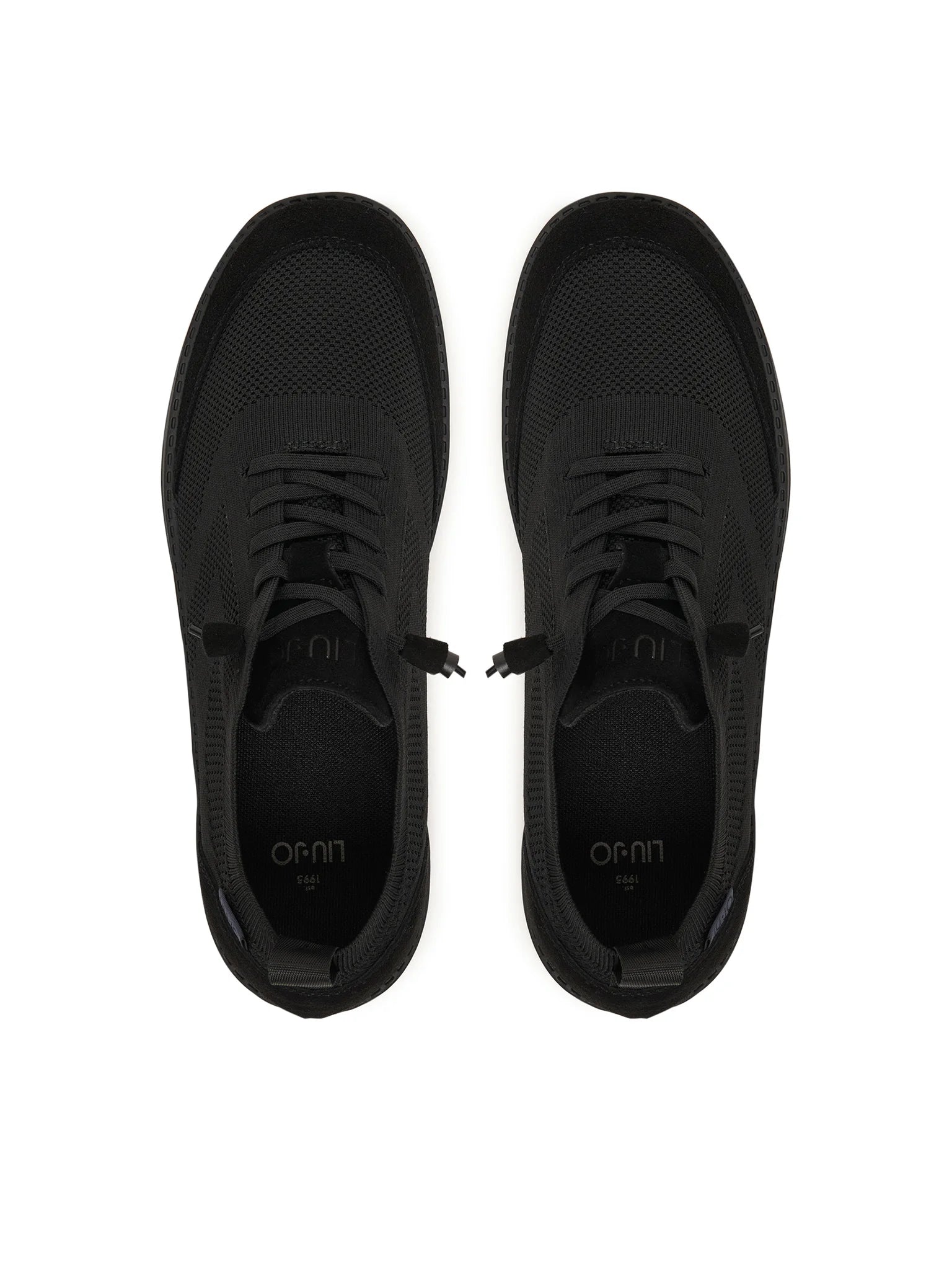 LIU JO Men Riva 09 Sneaker Knit Cow Suede Black