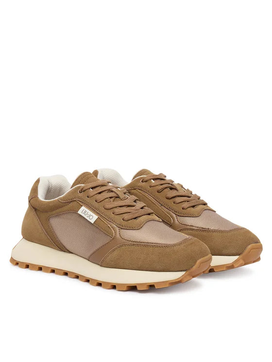 LIU JO Running 02 Sneaker Cow Suede Mesh Brown