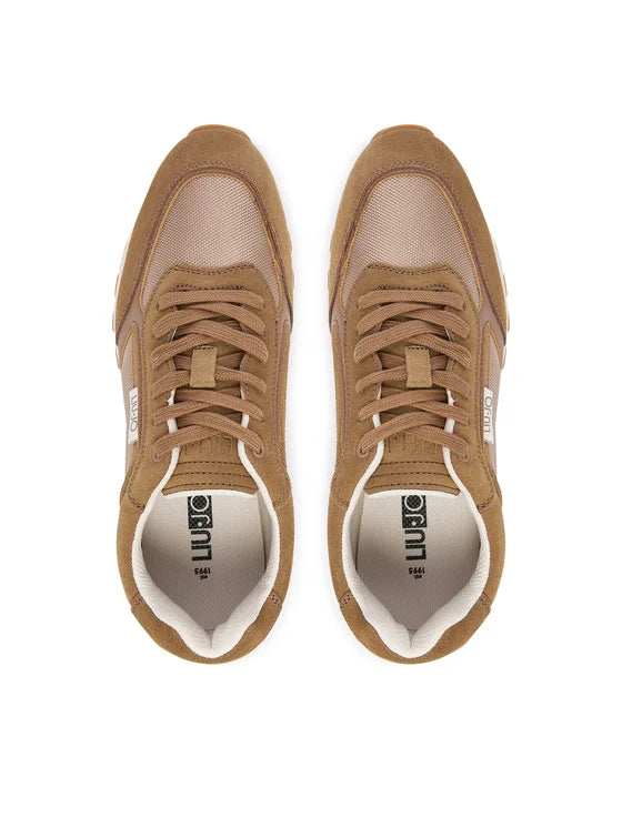 LIU JO Running 02 Sneaker Cow Suede Mesh Brown