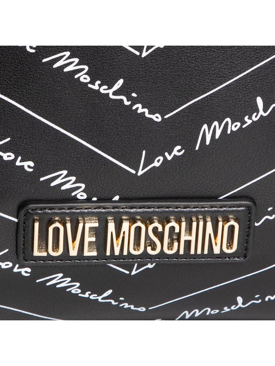 Rucsac Signature Romantic Black White -  Love Moschino