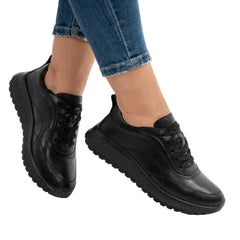 Pantofi Sport Piele Naturala Anda F001-977 Negru