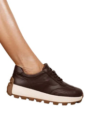 Pantofi Sport Piele Naturala Anda F002-661 COFFEE