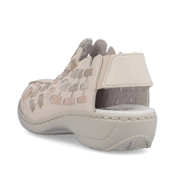 Pantofi Piele Naturala Rieker 413V8-60 Bej