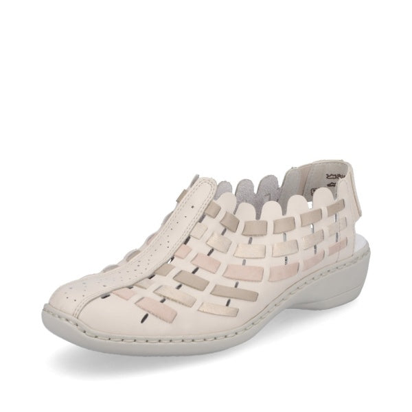 Pantofi Piele Naturala Rieker 413V8-60 Bej