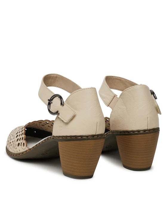 Pantofi Piele Naturala Rieker 40902-60 Bej
