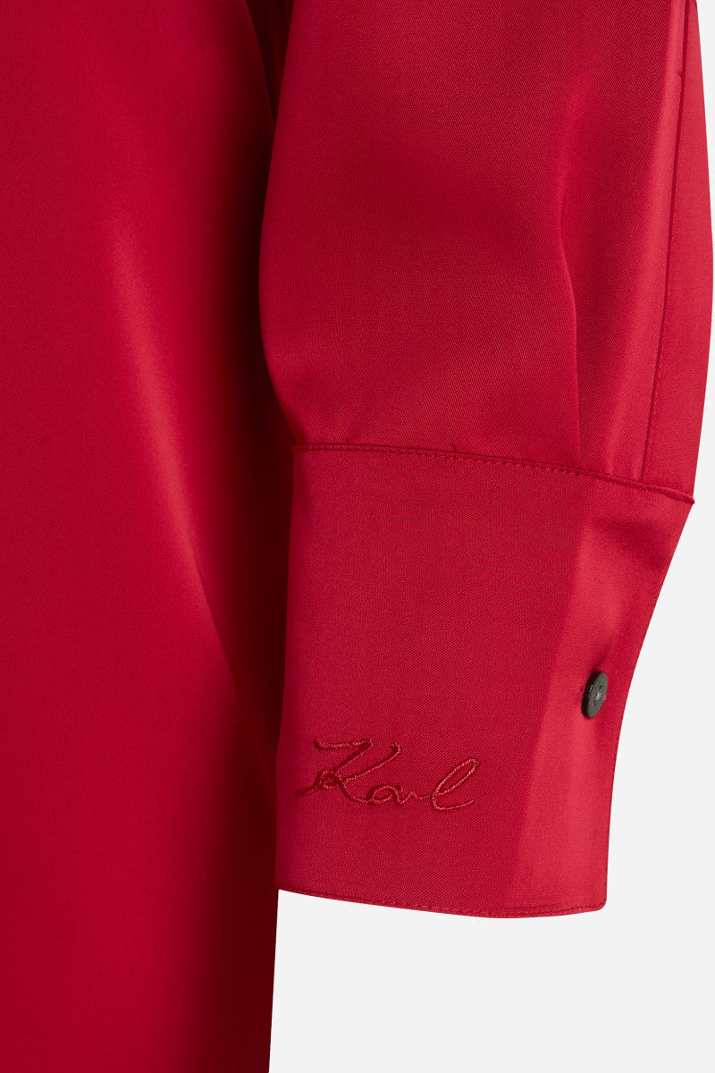 Rochie Charm Satin Shirt Dress Karl Lagerfeld
