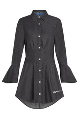 Rochie Din Denim Cu Maneci Evazate Karl Lagerfeld