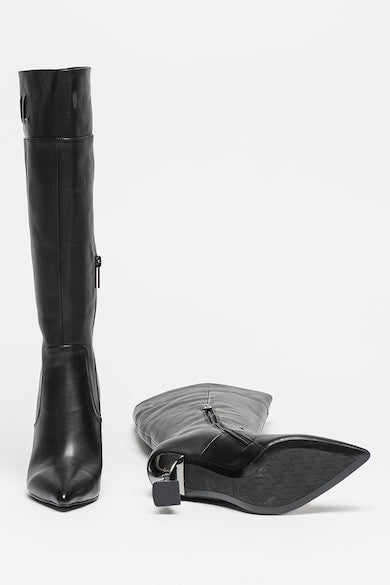 Cizme Piele Naturala Mid Calf Black - Karl Lagerfeld
