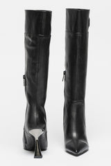 Cizme Piele Naturala Mid Calf Black - Karl Lagerfeld