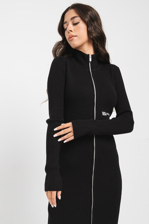 Cardigan/Dress Knitted Zip Black - Karl Lagerfeld