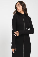 Cardigan/Dress Knitted Zip Black - Karl Lagerfeld