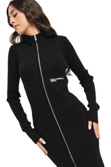 Cardigan/Dress Knitted Zip Black - Karl Lagerfeld