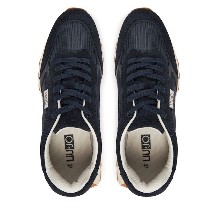 LIU JO Running 02 Sneaker Cow Suede Mesh Blu