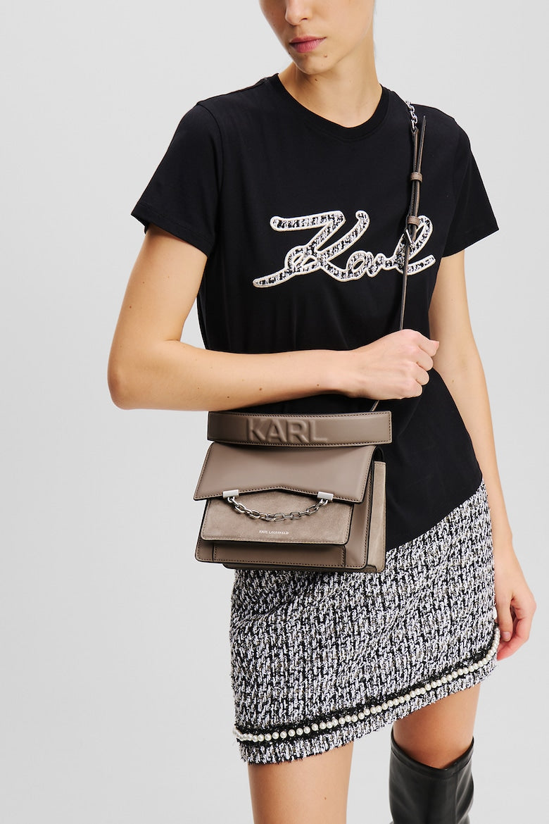 Geanta Piele Naturala Seven Grainy Karl Lagerfeld