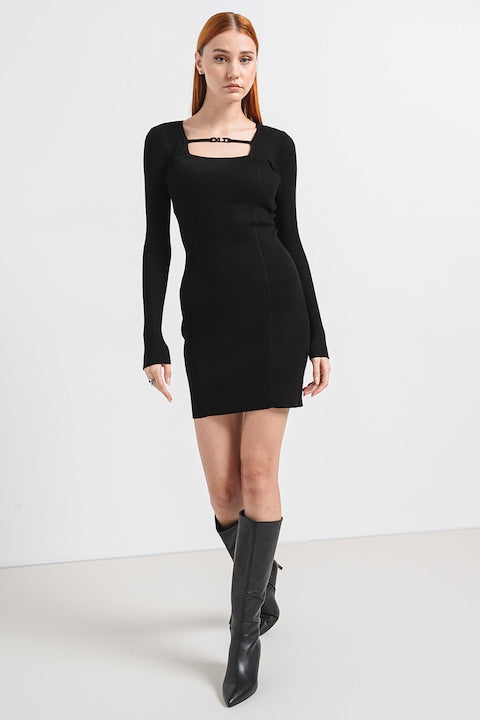 Rochie Knitted Logo Black - Karl Lagerfeld