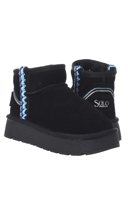 Ghete Tip UGG Solo Soprani Couture Black Trimming