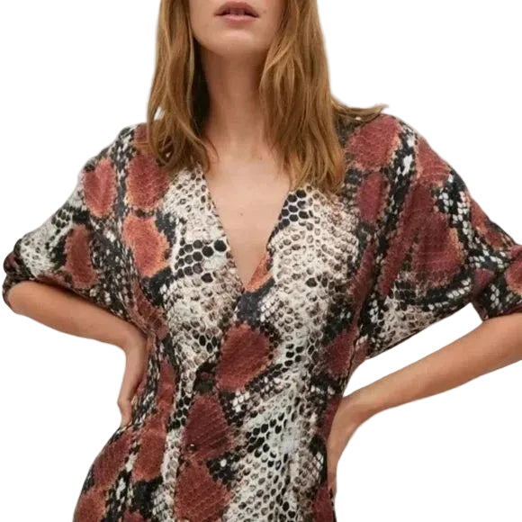 Rochie Lunga Imprimeu Sarpe Mango