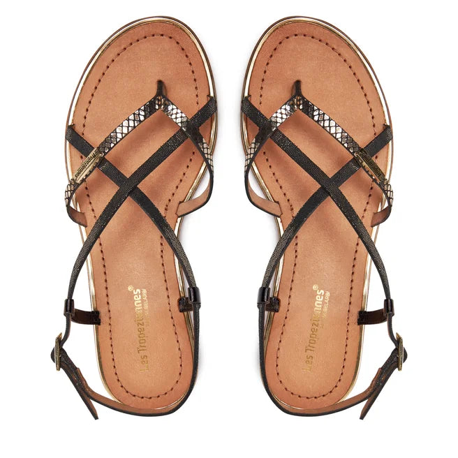 Sandale Piele Naturala Monaco Shinny LES TROPEZIENNES fabricadollyshoes