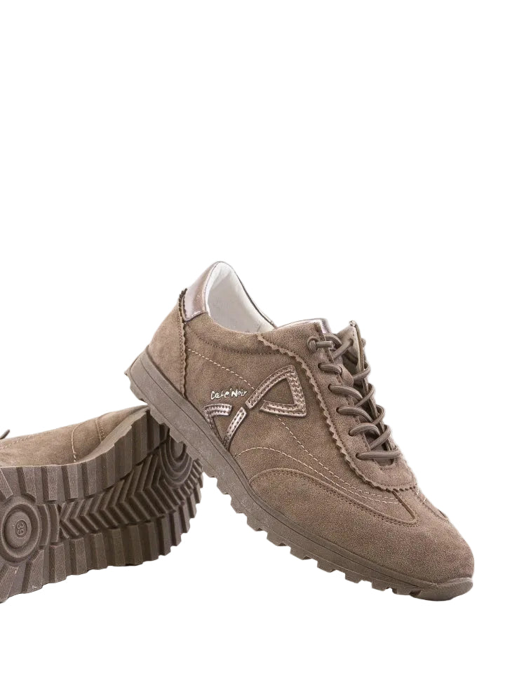 Pantofi Sport Piele Naturala Abra F002-654 KHAKI SUEDE