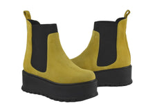 Ghete Piele Naturala Eros Cam Yellow