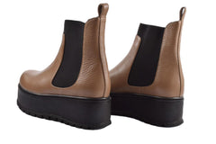 Ghete Piele Naturala Eros Cappucino - Dolly Shoes