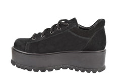 Pantofi Piele Naturala Florence Negru Velur TE20
