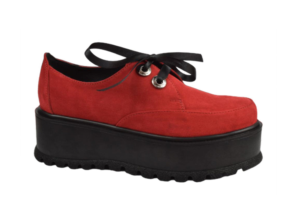Pantofi Piele Naturala Valery Red TE20