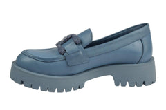 Pantofi Piele Naturala Flavia Bleu