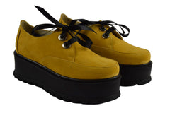 Pantofi Piele Naturala Valery Yellow TE20