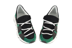 Sneakers Piele Naturala Byona Green&Black