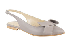 Balerini Piele Naturala Olivia Grey